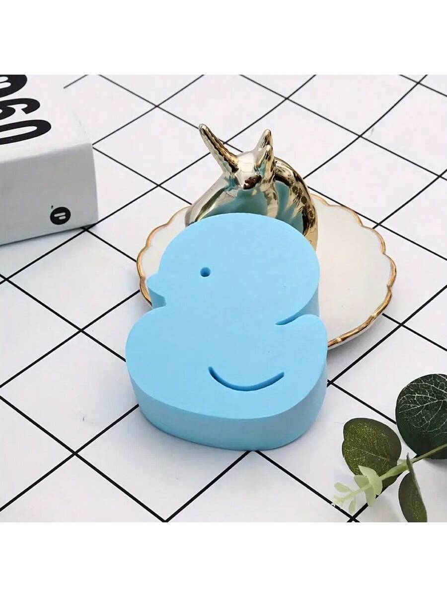 3/2/1 Pc Soft & Elastic Duckling Shape Baby Bath Sponges: Thick, Gentle, High Elasticity, Better Grip- For Skin Exfoliation And Smooth Skin- Individually Packaged