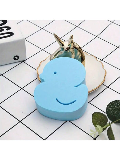 3/2/1 Pc Soft & Elastic Duckling Shape Baby Bath Sponges: Thick, Gentle, High Elasticity, Better Grip- For Skin Exfoliation And Smooth Skin- Individually Packaged