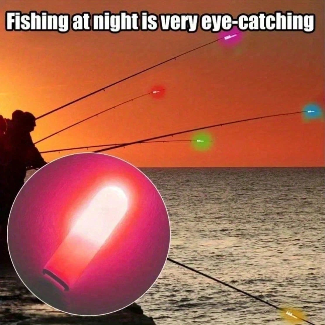 3/6Pcs +Battery Set Green Red FLash Electronic Fishing Rod Tip Light Rods Led Bells Light Rods Bite Alarms Tools CR425 (Batteries Included)