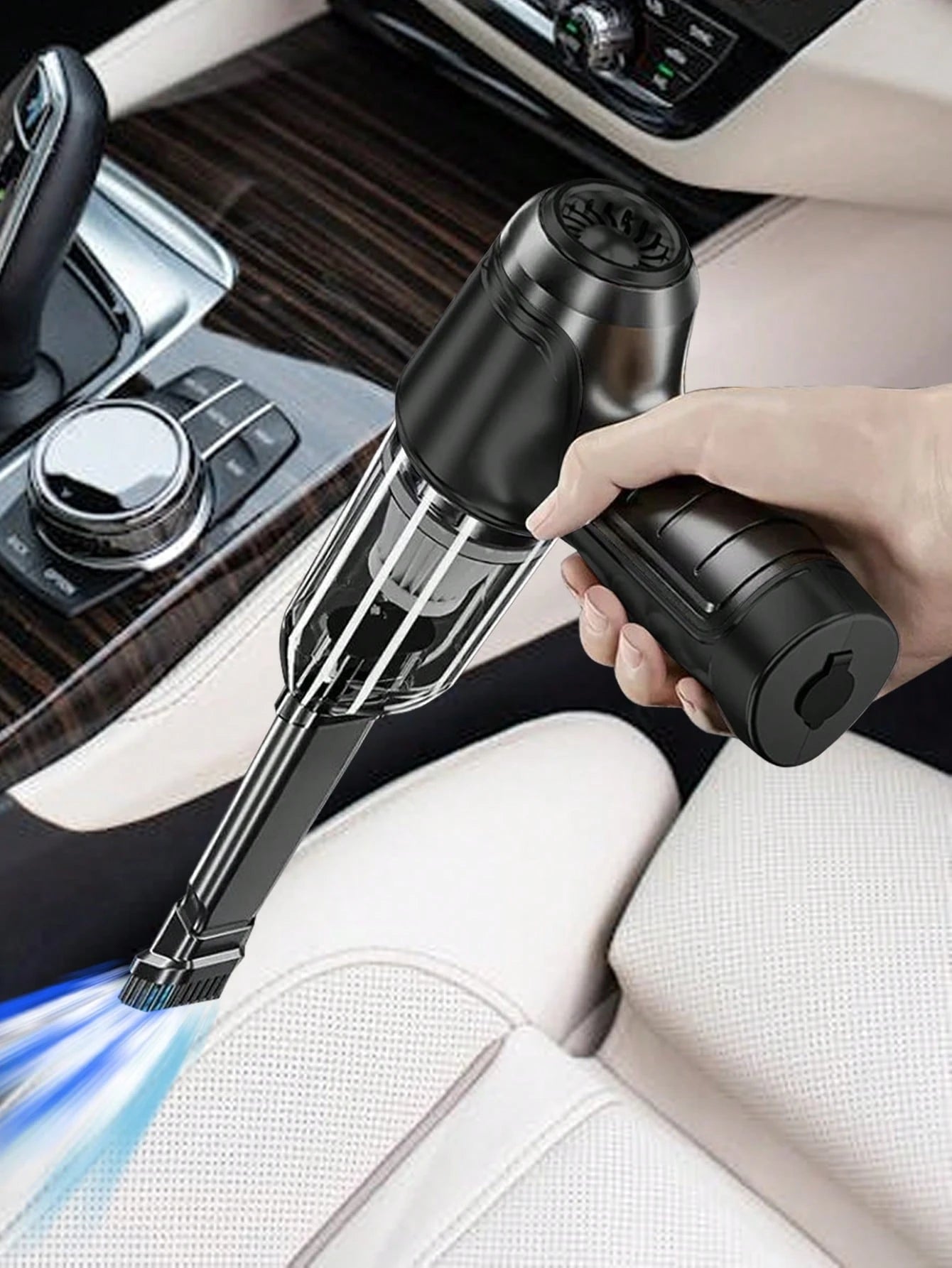 3-In-1 Car Vacuum Cleaner, Strong Suction Portable Cordless Vacuum Cleaner For Dry & Wet Use, 2400mAh