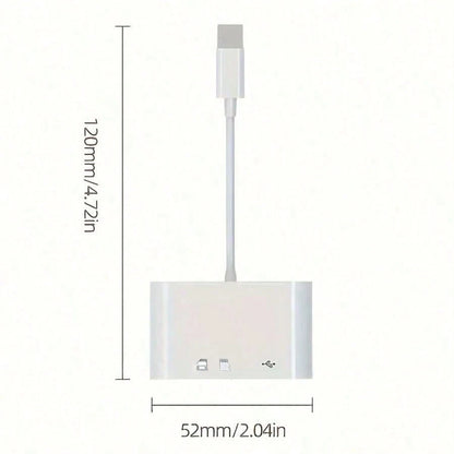 3-In-1 USB-C Micro SD Card Reader Adapter, Compatible With IPad Pro, And More USB-C Devices