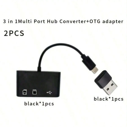 3-In-1 USB-C Micro SD Card Reader Adapter, Compatible With IPad Pro, And More USB-C Devices