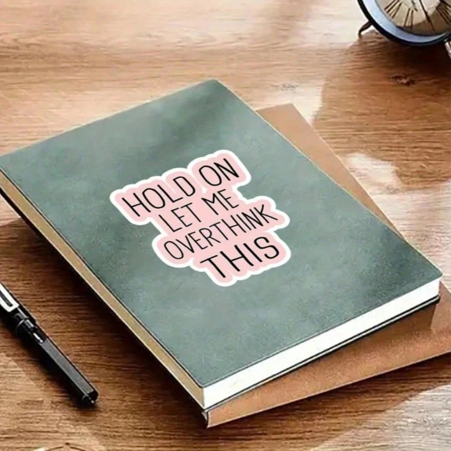 3 Inch "Wait, Let Me Think About It" Funny Quote Sticker- Perfect For Laptops, Water Bottles, Notebooks And Workspaces| Great For Overthinkers, Humor Lovers And Sarcasm Enthusiasts| Ideal Gift For