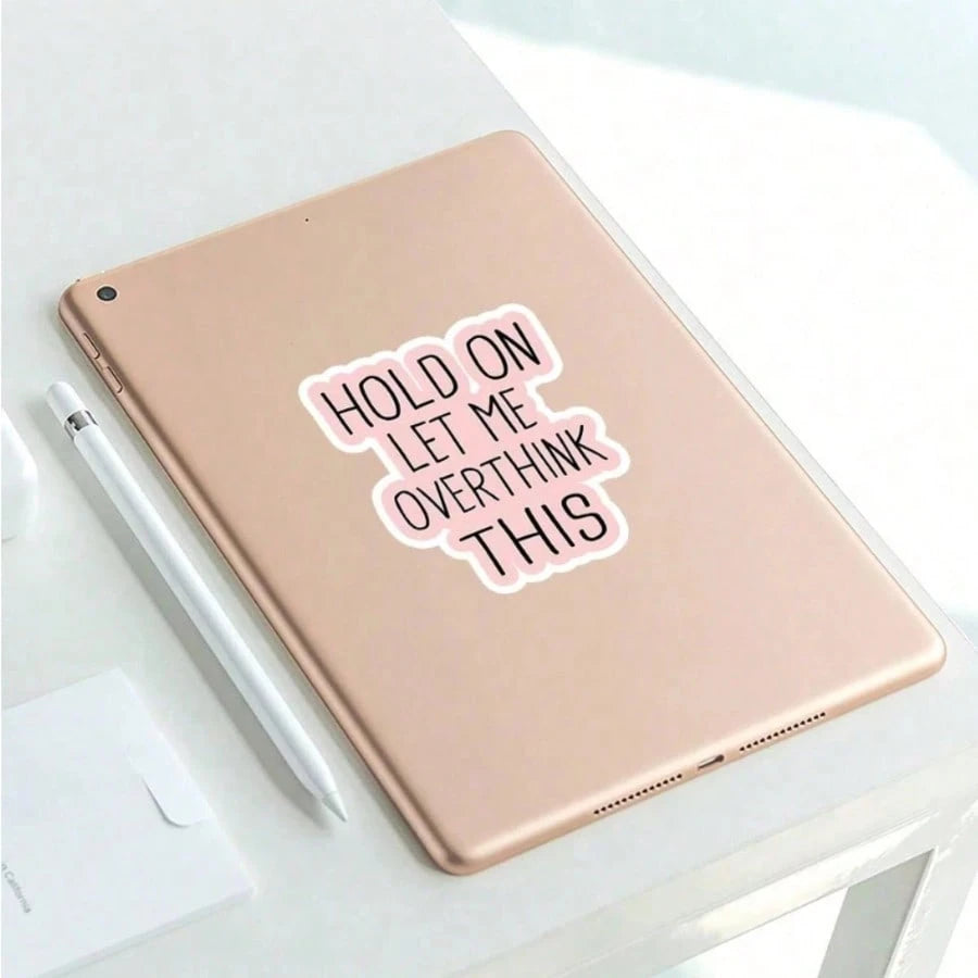 3 Inch "Wait, Let Me Think About It" Funny Quote Sticker- Perfect For Laptops, Water Bottles, Notebooks And Workspaces| Great For Overthinkers, Humor Lovers And Sarcasm Enthusiasts| Ideal Gift For