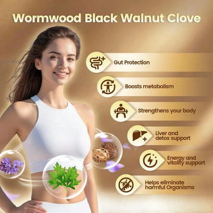 3-Pack Supply|Vivonu Wormwood Black Walnut Cloves, Professional-Grade 18-In-1 Blend, 6,600mg Equivalent, 240 Softgels/Bag, Comprehensive Gut Support
