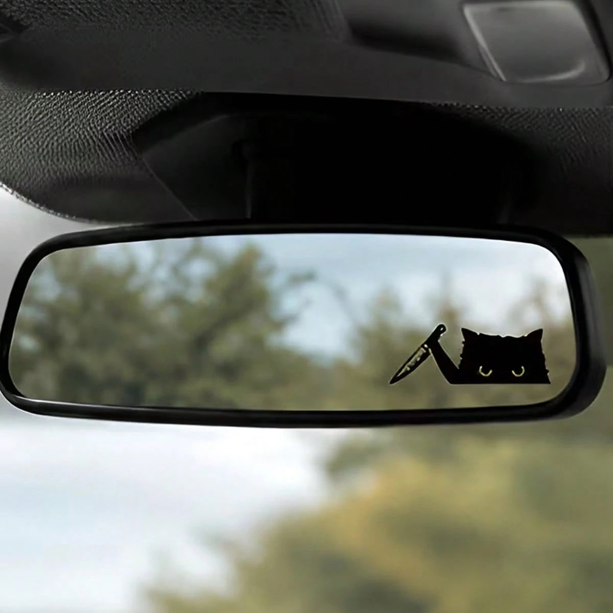 3 Packs "Special Car Mirror Knife Holder Cat Poster For Cars- Waterproof And Sunproof- Cool And Intriguing Creative Decorative Stickers. Suitable For Use On Water Cups, Computers, Mobile Phones, And