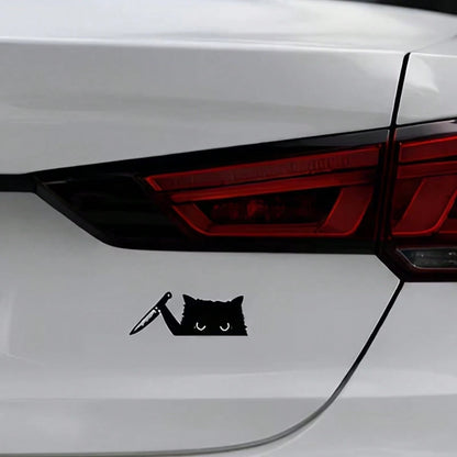 3 Packs "Special Car Mirror Knife Holder Cat Poster For Cars- Waterproof And Sunproof- Cool And Intriguing Creative Decorative Stickers. Suitable For Use On Water Cups, Computers, Mobile Phones, And