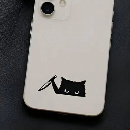 3 Packs "Special Car Mirror Knife Holder Cat Poster For Cars- Waterproof And Sunproof- Cool And Intriguing Creative Decorative Stickers. Suitable For Use On Water Cups, Computers, Mobile Phones, And