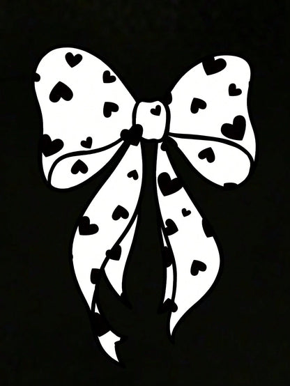 (3 Sets) Autumn/Winter Baby Girl Minimalist Cute Heart Bow Leopard Print Bow Polka Dot Pattern Basic Crew Neck Sweatshirt With Leggings