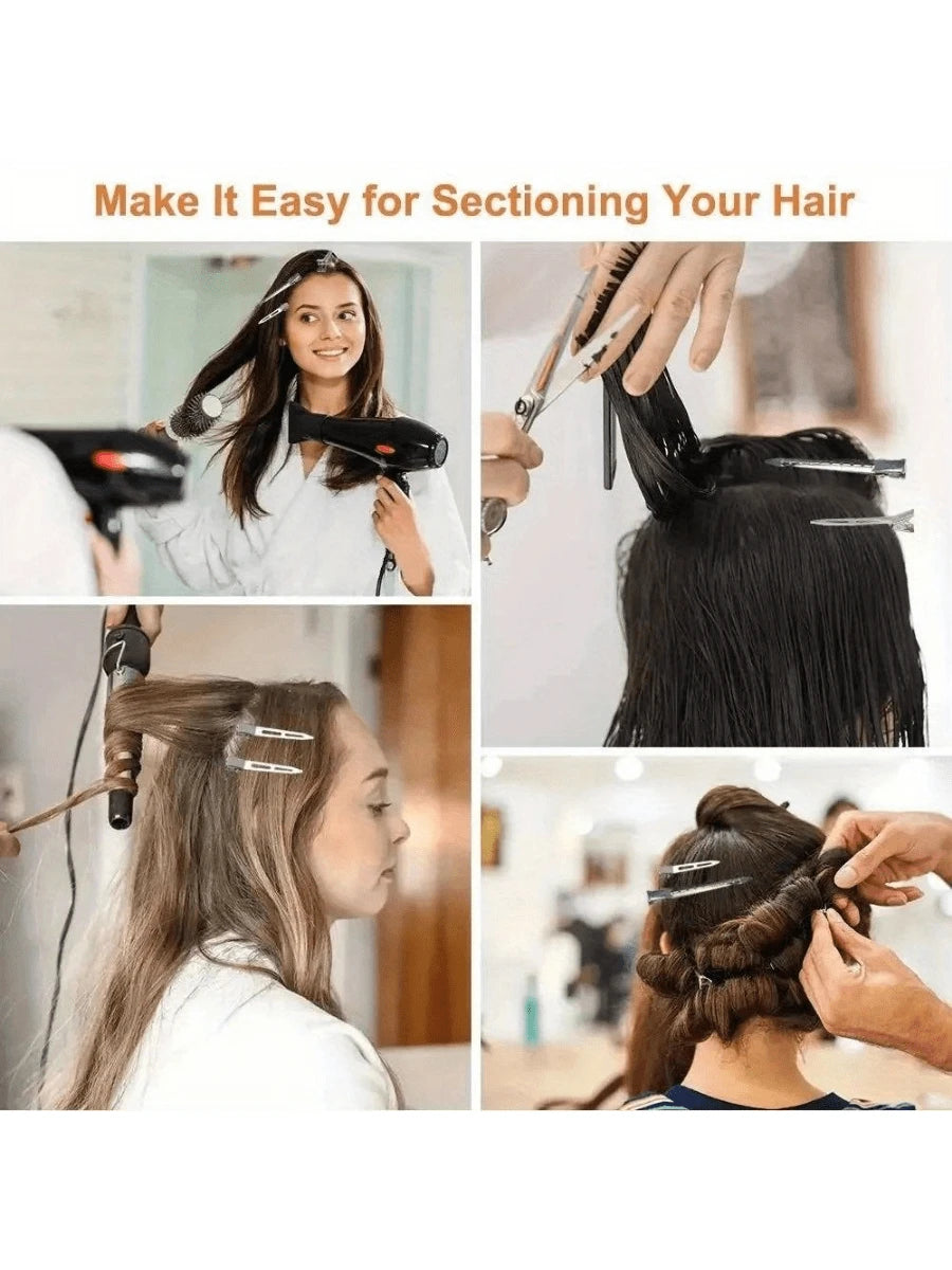 30/50pcs Professional Women's Salon Fixed Hair Clips, 5.5cm Curling Metal Hair Clips, Root Volumizing Clips, DIY Tools, Hair Accessories