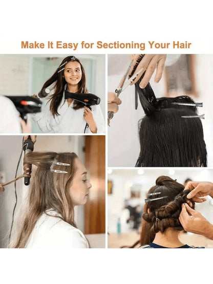 30/50pcs Professional Women's Salon Fixed Hair Clips, 5.5cm Curling Metal Hair Clips, Root Volumizing Clips, DIY Tools, Hair Accessories