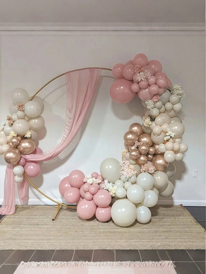 30/60pcs Soft Color Balloon Set- Elegant Peach, Beige, White, Gold, Pink Latex Balloons, Suitable For Helium Inflation, With Clear Strings, Ideal For Birthday, Wedding, Bridal Party Decoration