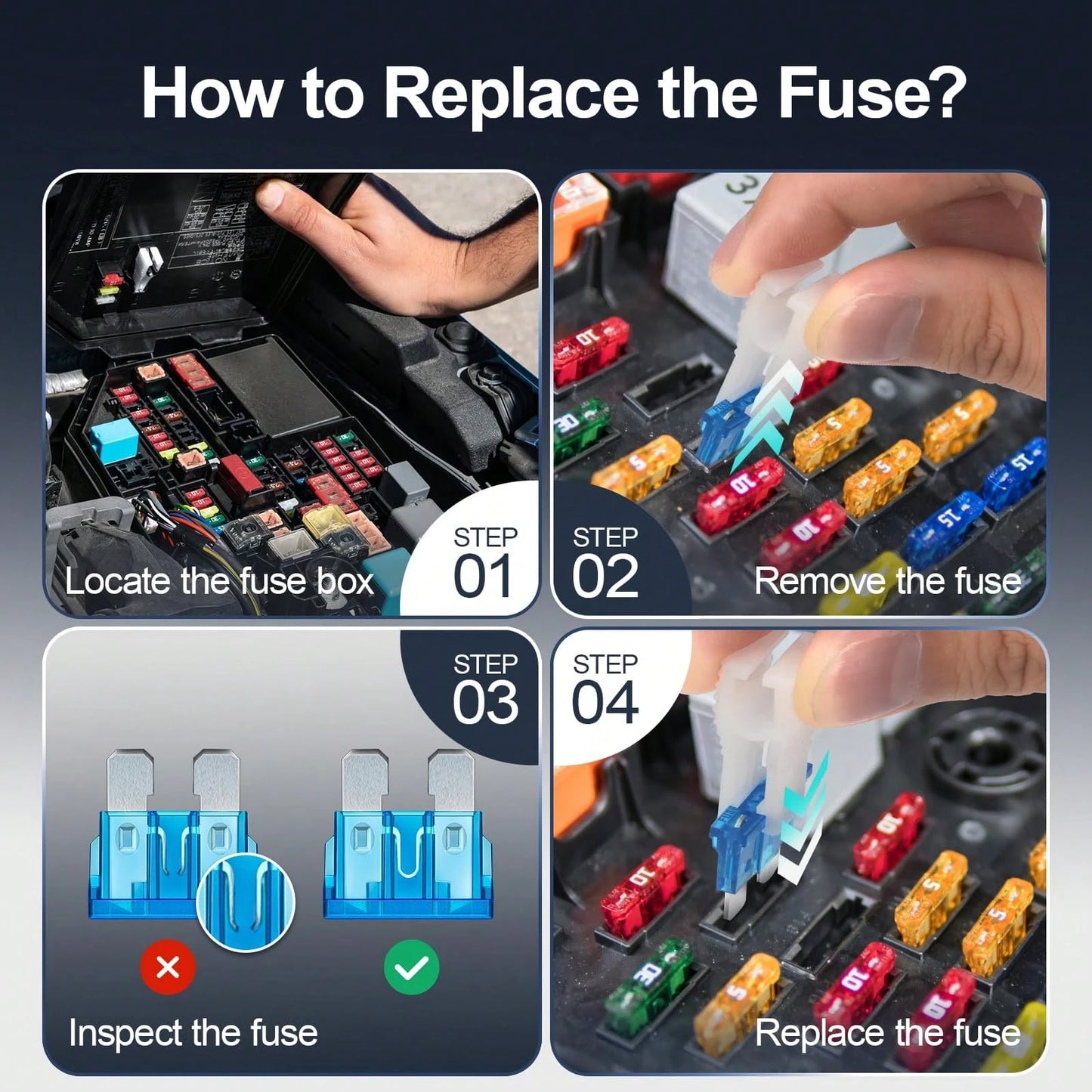 300Pcs Car Fuse Assortment Kit, 160 Mini Blade Fuses Automotive + 90 Standard Auto Fuses + 50 Micro Fuse + 60 Micro2 – For RV/Truck/Motorcycle(2A 3A 5A 7.5A 10A 15A 20A 25A 30A 35A 40A)