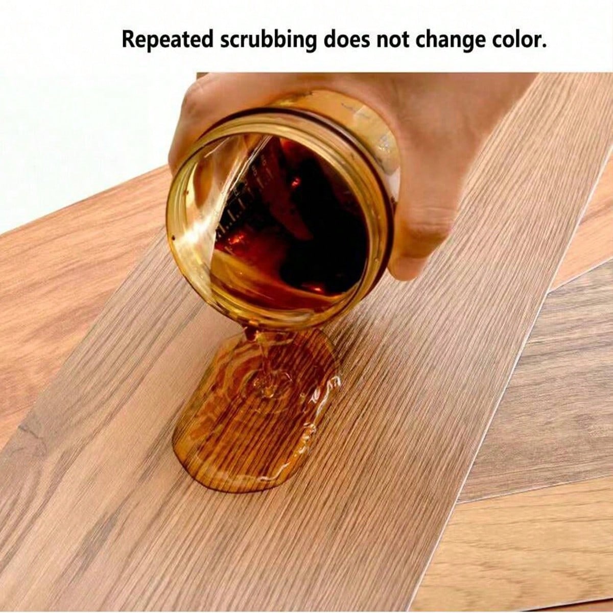 30pcs Self-Adhesive Wood Grain Floor Stickers, Thick, Wear-Resistant, Waterproof, New PVC Wood Grain Floor Stickers, Suitable For Home Decoration, Bedroom, Living Room Floor