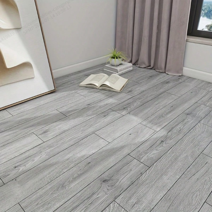 30pcs Self-Adhesive Wood Grain Floor Stickers, Thick, Wear-Resistant, Waterproof, New PVC Wood Grain Floor Stickers, Suitable For Home Decoration, Bedroom, Living Room Floor