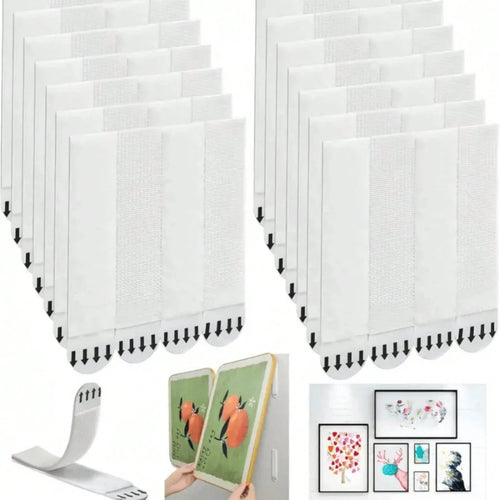 36/24/12-Piece Heavy Duty Picture Hanging Strips- No Nails, No Damage, Easy Removal- 24-Piece For Frame Installation Bars