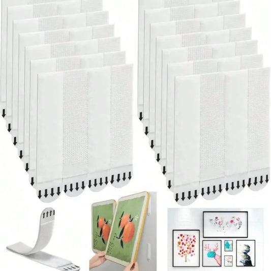 36/24/12-Piece Heavy Duty Picture Hanging Strips- No Nails, No Damage, Easy Removal- 24-Piece For Frame Installation Bars