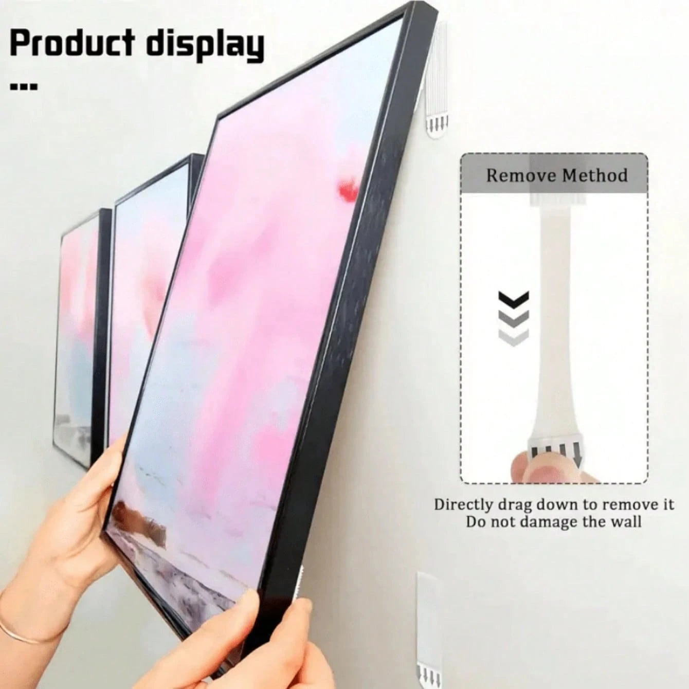 36/24/12-Piece Heavy Duty Picture Hanging Strips- No Nails, No Damage, Easy Removal- 24-Piece For Frame Installation Bars
