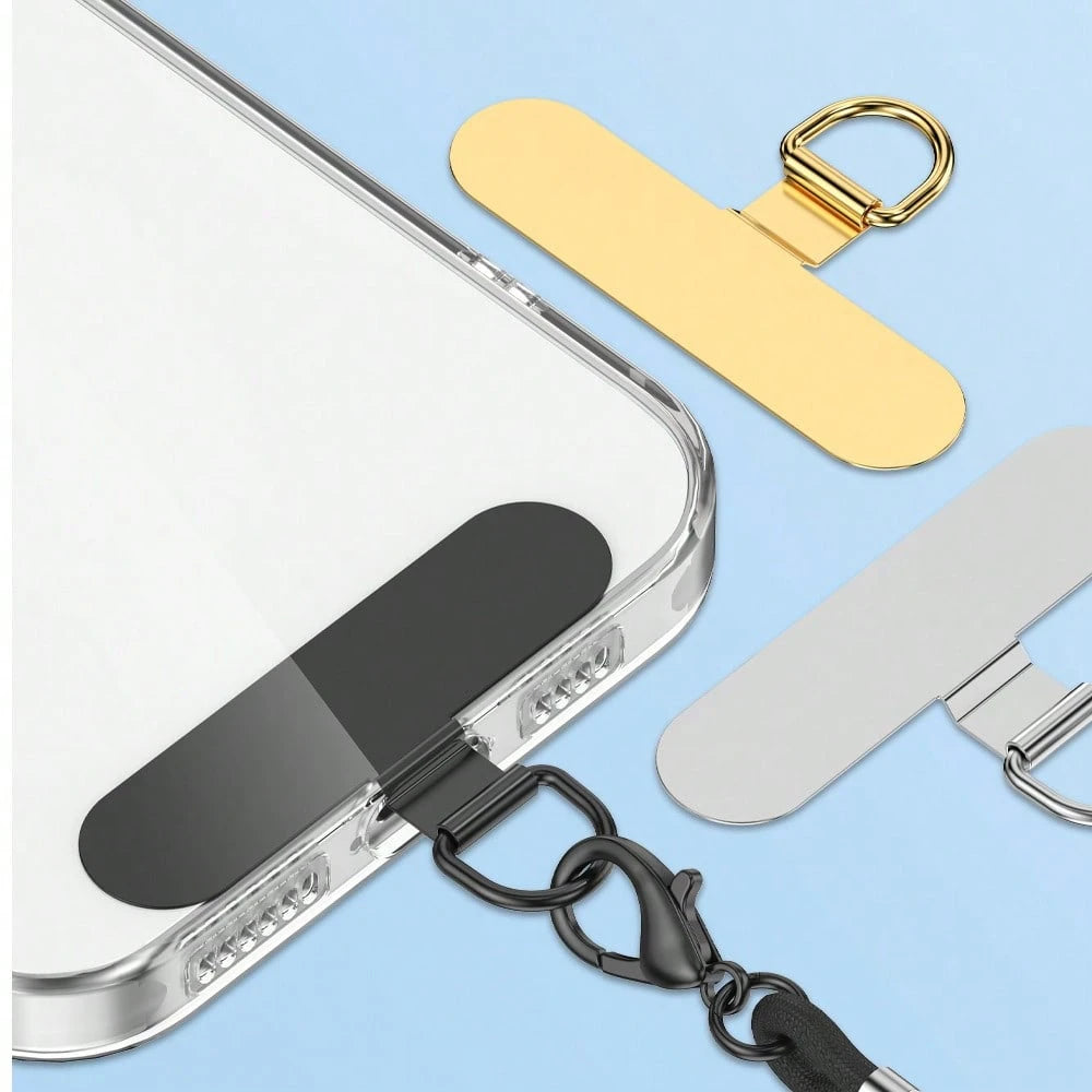 360° Rotatable Stainless Steel Phone Lanyard Clasp- Metal Washer Pad For Secure Phone Strap Attachment
