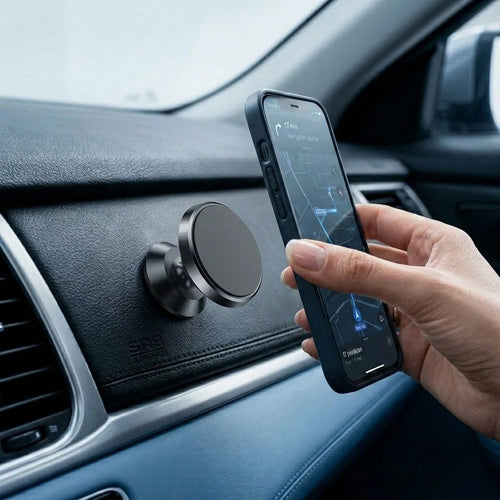 360° Rotating Magnetic Car Phone Holder, Adhesive Dashboard Phone Mount, Strong Magnetic Phone Stand For Navigation And Desk Use