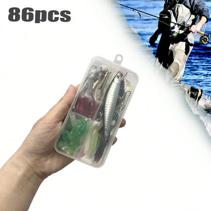 366/149/136/88/86pcs Trout/Perch/Bass Multi-Bait Fishing Tackle Set, Multi-Layer Fishing Gear Professional Equipment Tackle Box, Suitable For All Water Layers, Can Be Used In Freshwater And Saltwater.