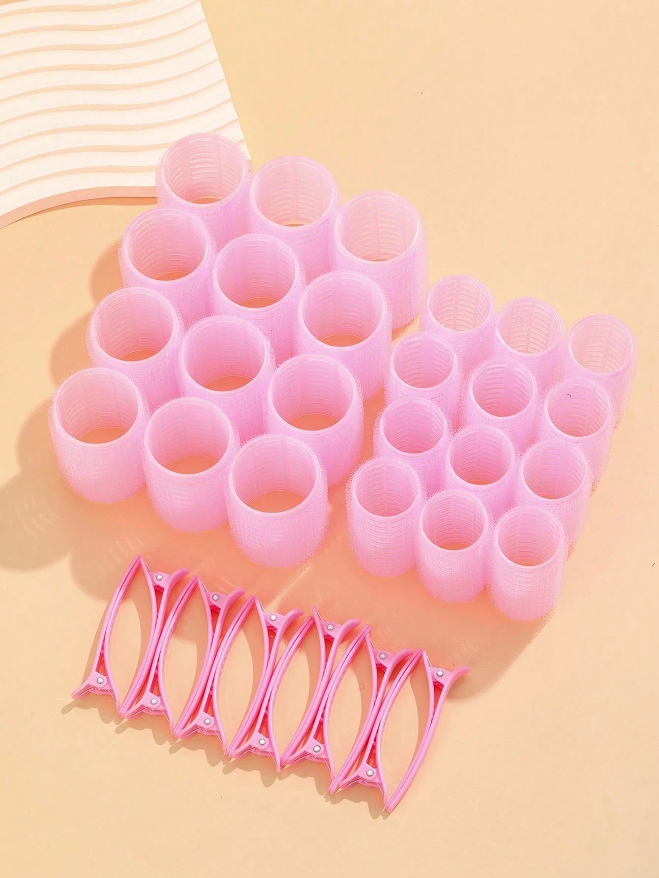 36pcs/Set Self-Grip Rollers Kit With 24Rollers And 12Clips, Salon Quality Curlers For Diy Hairstyling, Heatless Rollers, Effortless Style