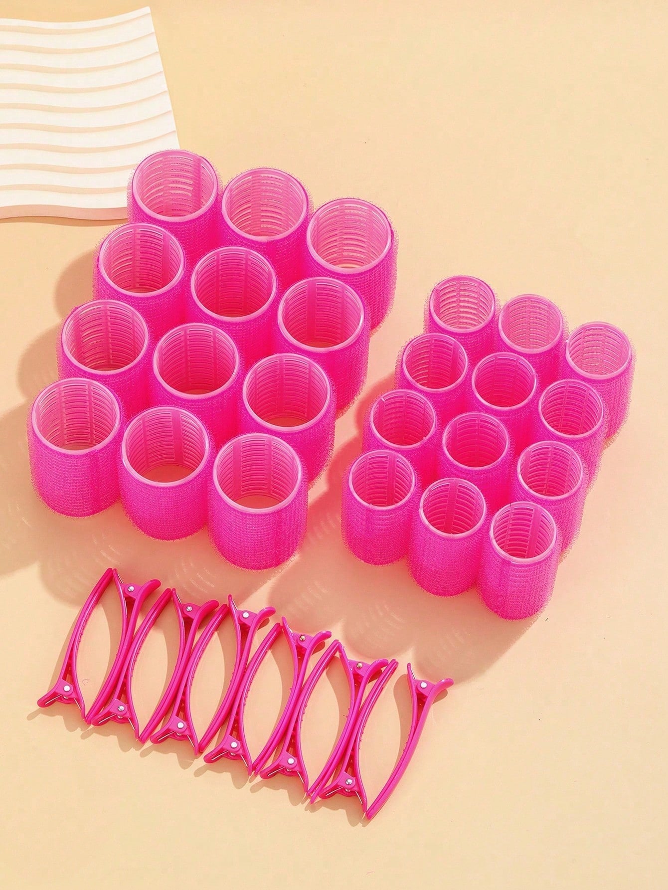36pcs/Set Self-Grip Rollers Kit With 24Rollers And 12Clips, Salon Quality Curlers For Diy Hairstyling, Heatless Rollers, Effortless Style