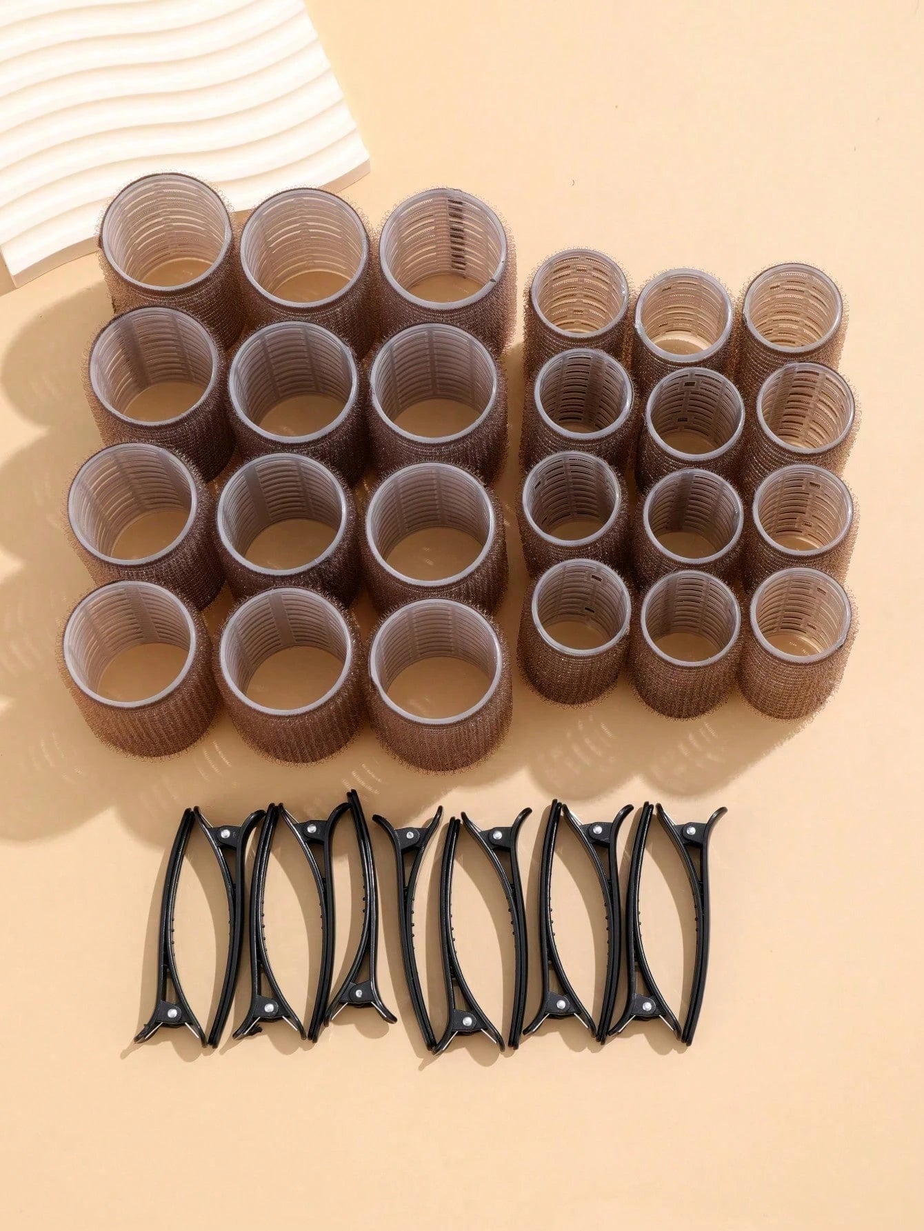 36pcs/Set Self-Grip Rollers Kit With 24Rollers And 12Clips, Salon Quality Curlers For Diy Hairstyling, Heatless Rollers, Effortless Style
