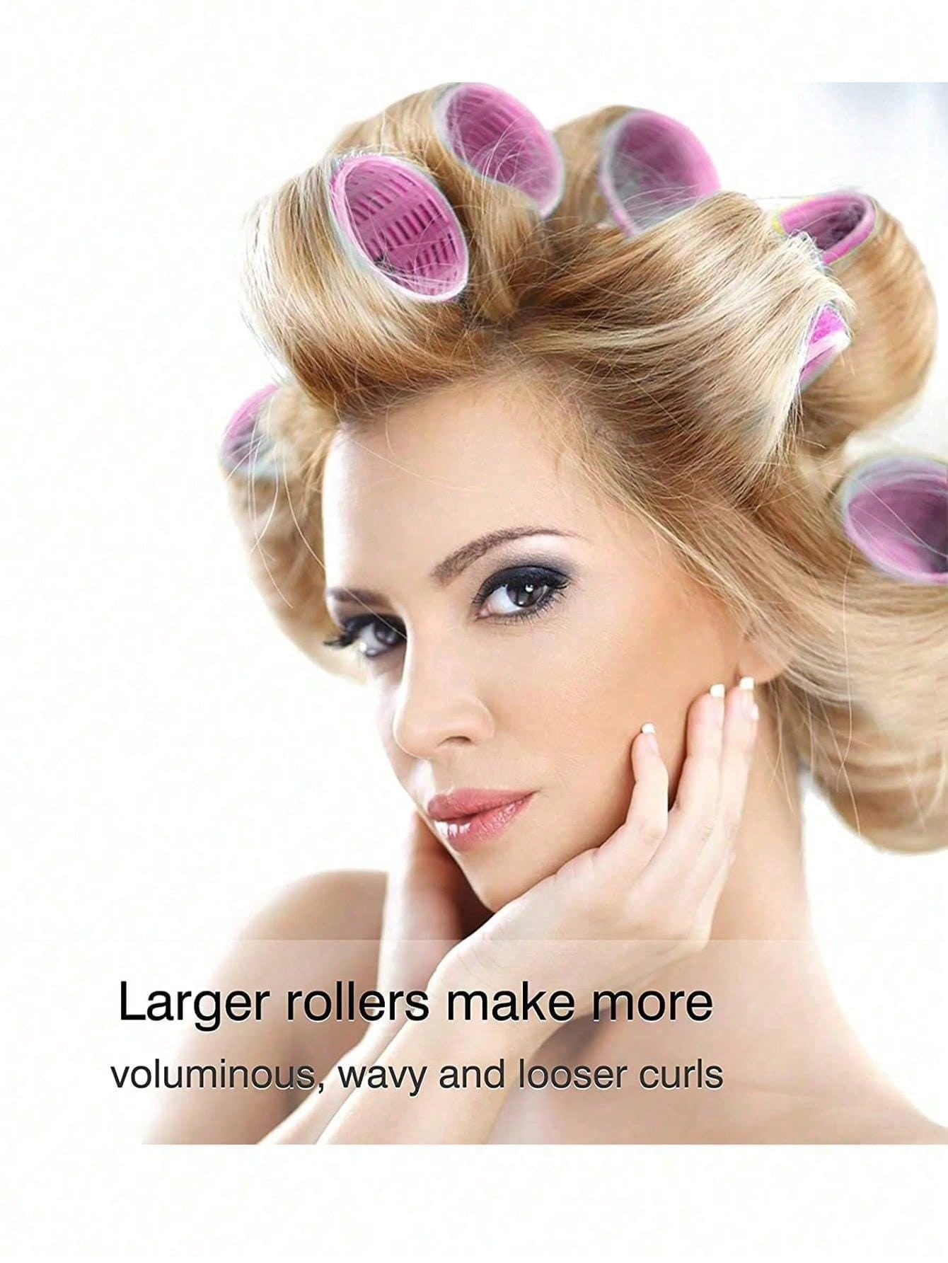 36pcs/Set Self-Grip Rollers Kit With 24Rollers And 12Clips, Salon Quality Curlers For Diy Hairstyling, Heatless Rollers, Effortless Style