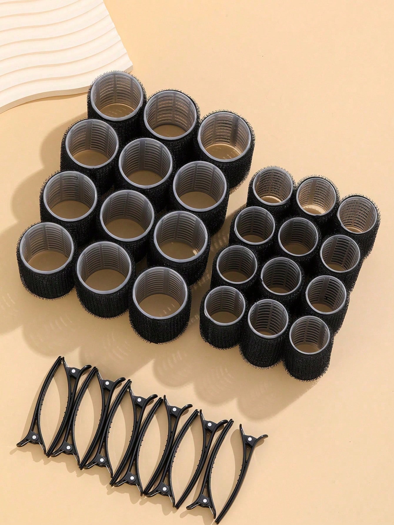 36pcs/Set Self-Grip Rollers Kit With 24Rollers And 12Clips, Salon Quality Curlers For Diy Hairstyling, Heatless Rollers, Effortless Style