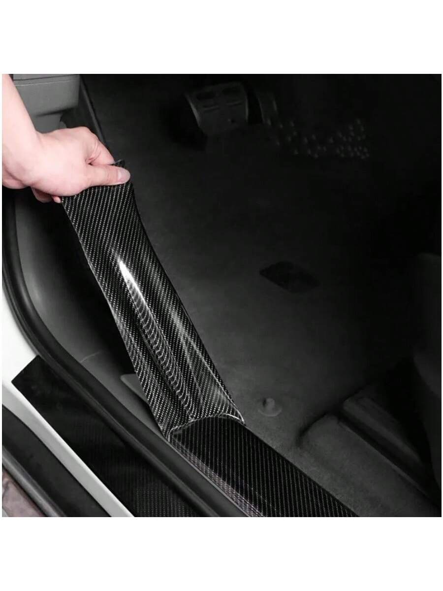 3D Anti Scratch Car Door Sill Protector Sticker Nano Carbon Fiber DIY Paste Protector Strip Auto Side Mirror Protection Tape Film
