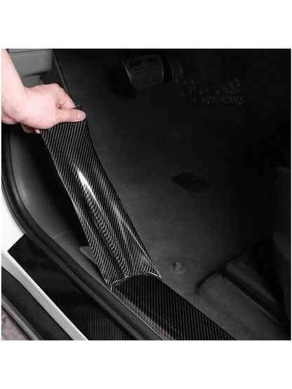 3D Anti Scratch Car Door Sill Protector Sticker Nano Carbon Fiber DIY Paste Protector Strip Auto Side Mirror Protection Tape Film