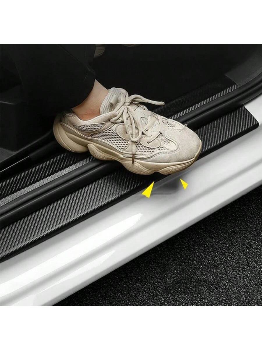 3D Anti Scratch Car Door Sill Protector Sticker Nano Carbon Fiber DIY Paste Protector Strip Auto Side Mirror Protection Tape Film