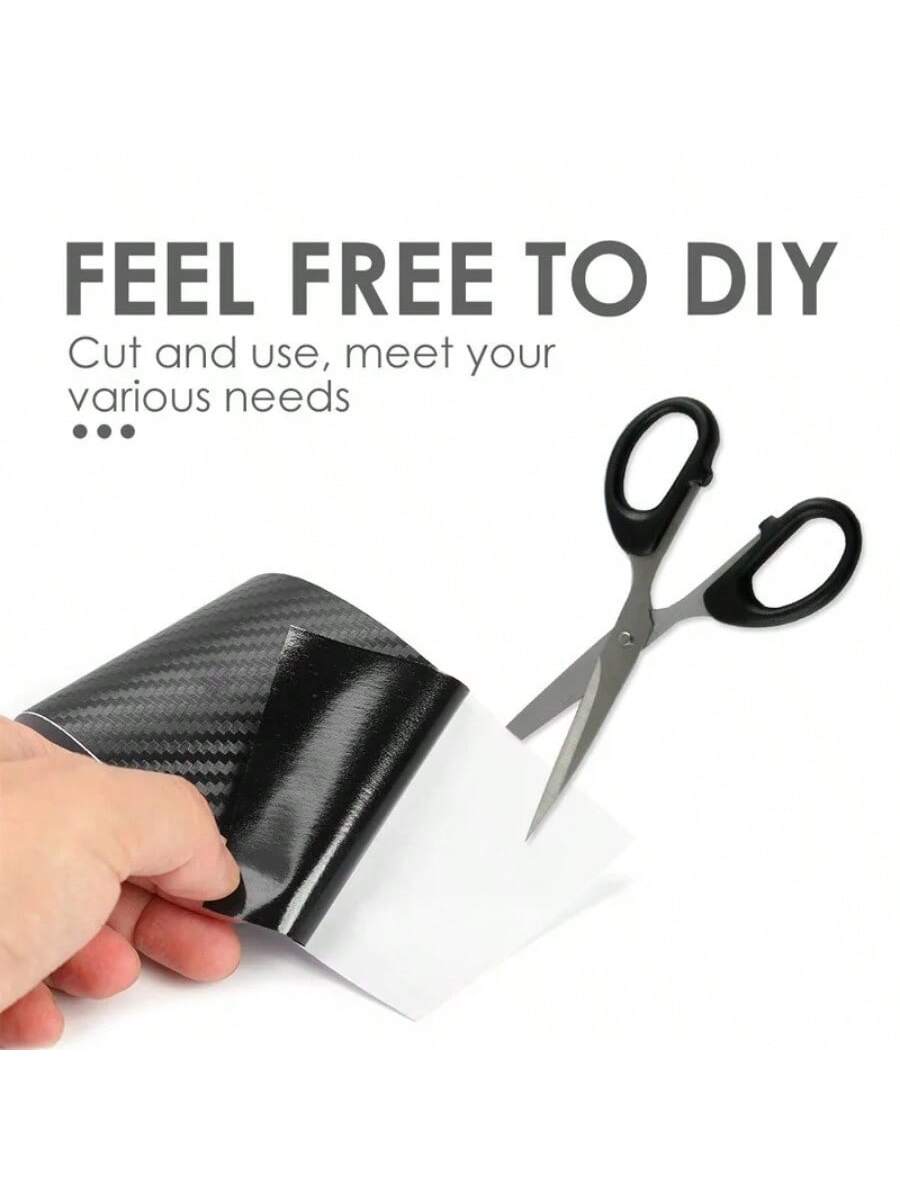 3D Anti Scratch Car Door Sill Protector Sticker Nano Carbon Fiber DIY Paste Protector Strip Auto Side Mirror Protection Tape Film