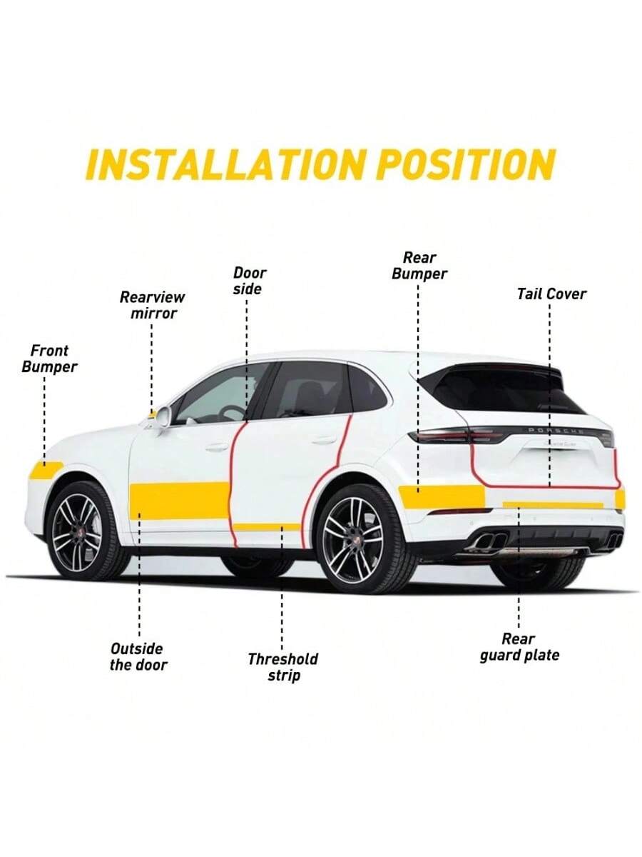 3D Anti Scratch Car Door Sill Protector Sticker Nano Carbon Fiber DIY Paste Protector Strip Auto Side Mirror Protection Tape Film
