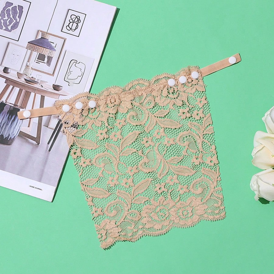 3pcs Elegant Floral Anti-Glare Bra Pads- Fashionable & Comfortable Padded Inserts, Lace Knit Lining, Suitable For Women, Back To School, Weddings, Etc.