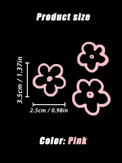 3pcs Flower Pattern Waterproof Car Sticker
