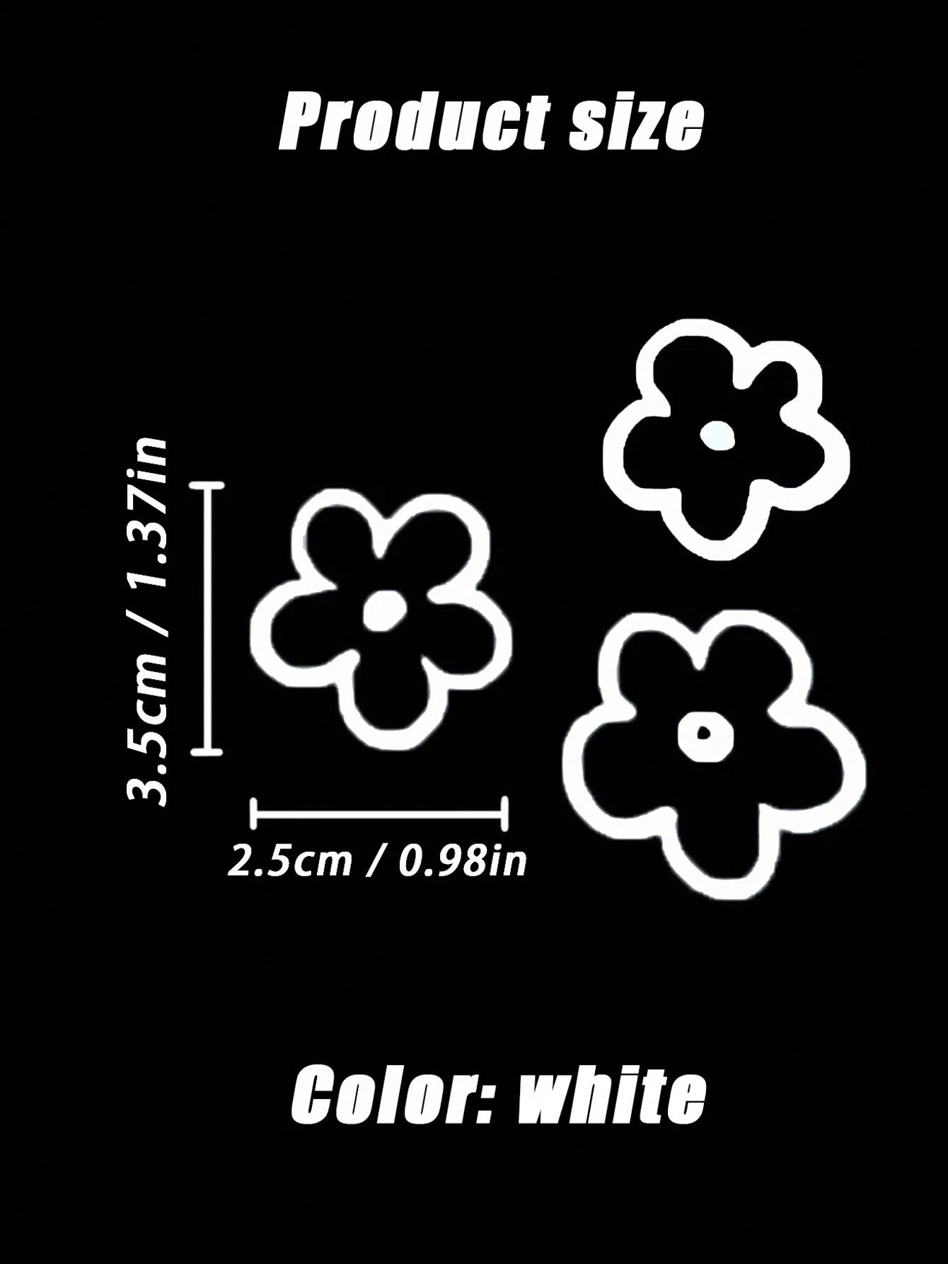 3pcs Flower Pattern Waterproof Car Sticker
