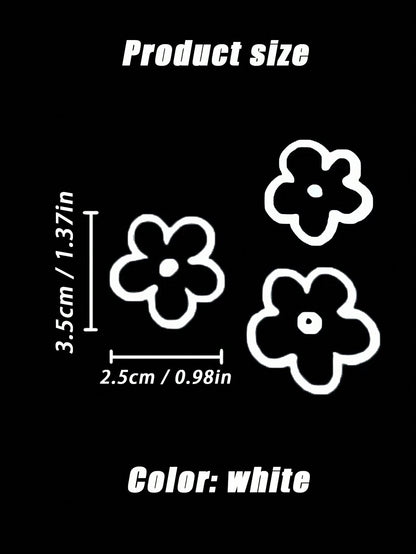 3pcs Flower Pattern Waterproof Car Sticker