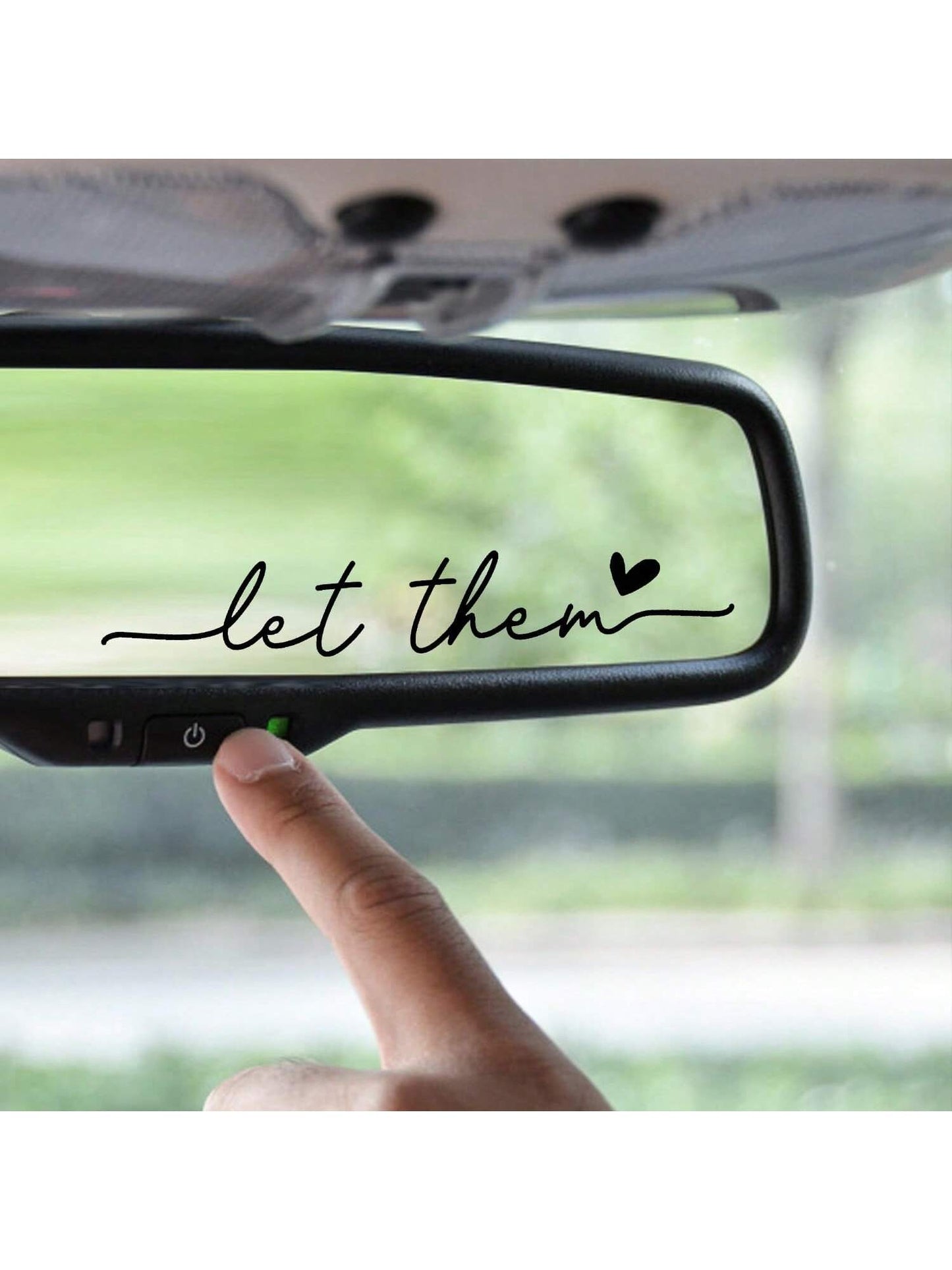 3pcs Let Them Mental Health Awareness Rearview Mirror Sticker Self Love Car Decal Motivational Decal Rearview Mirror Decal Mindfulness Decal Car Accessories