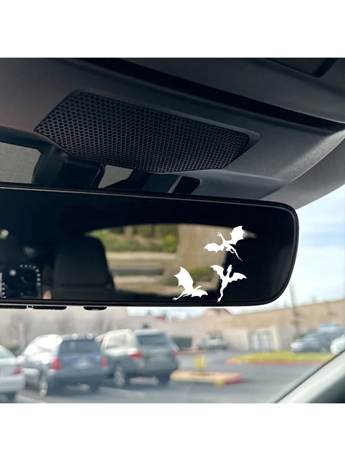 3pcs Mini Dragon Rearview Mirror Vinyl Stickers, Halloween Car Decals, Waterproof Stickers Suitable For Car, Laptop And Glass Surfaces