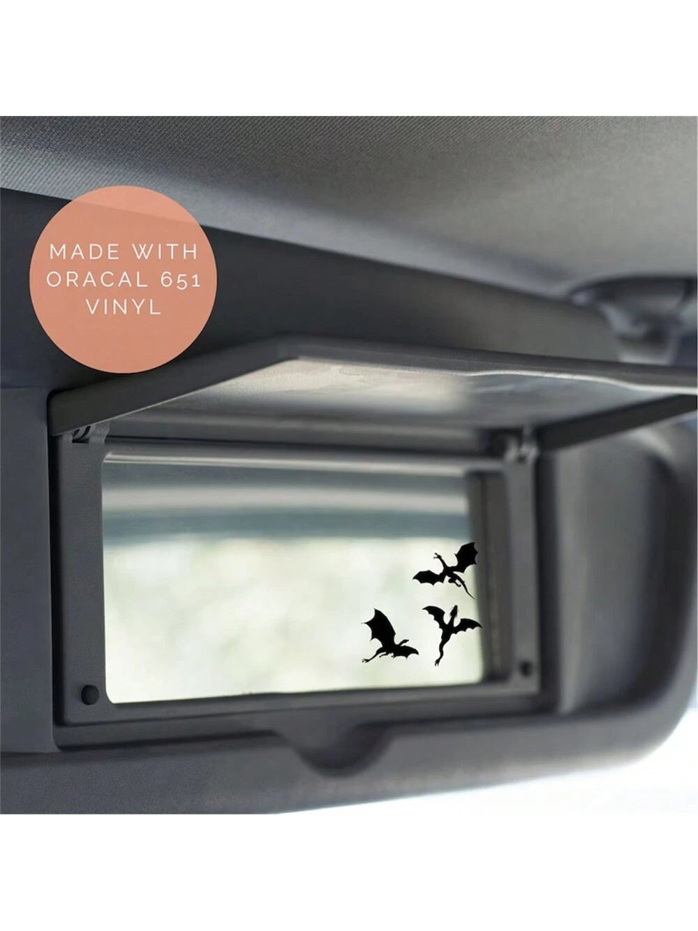 3pcs Mini Dragon Rearview Mirror Vinyl Stickers, Halloween Car Decals, Waterproof Stickers Suitable For Car, Laptop And Glass Surfaces