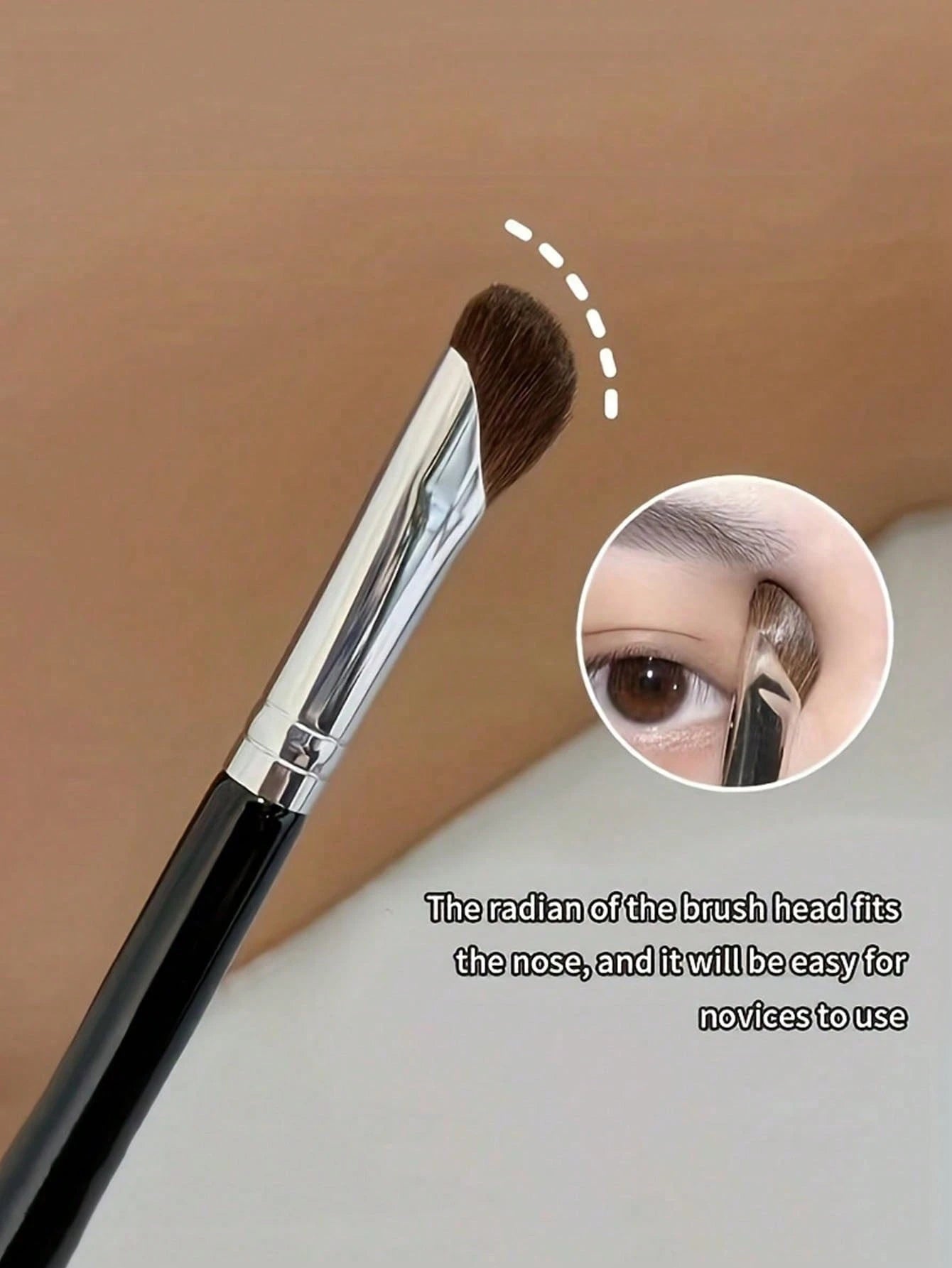 3pcs Nose Contour & Highlighter Brush Set, Angled Contour Fan Brush, Ultra-Thin Nose Shadow & Eyeshadow Blending Brush, Soft Fiber Precision Makeup Tools, Finely Crafted For Delicate Eye Makeup, Porta