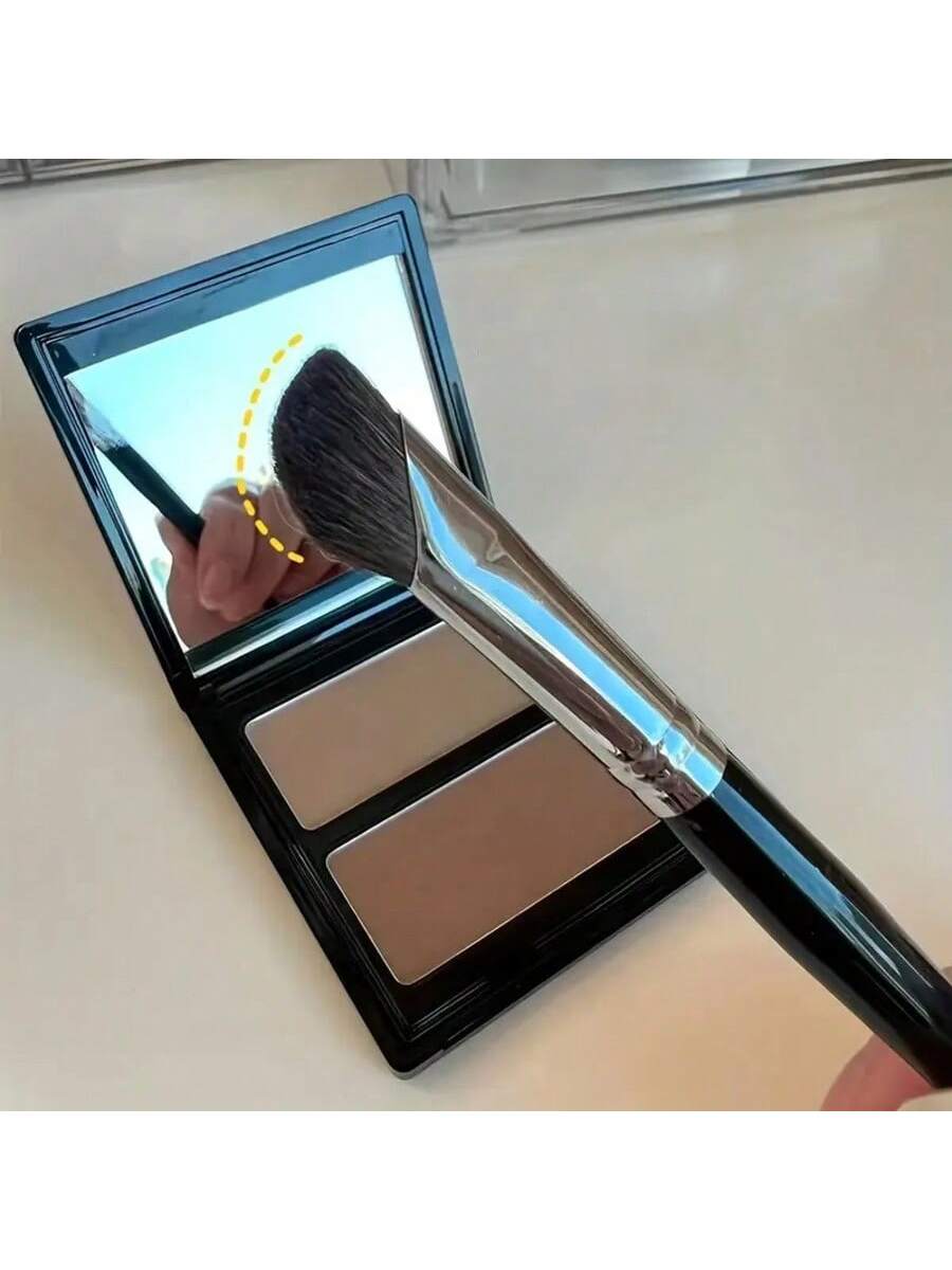 3pcs Nose Contour & Highlighter Brush Set, Angled Contour Fan Brush, Ultra-Thin Nose Shadow & Eyeshadow Blending Brush, Soft Fiber Precision Makeup Tools, Finely Crafted For Delicate Eye Makeup, Porta