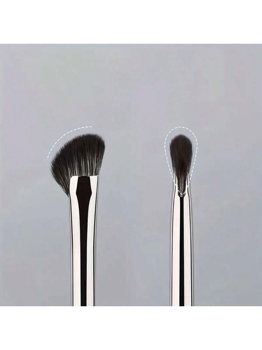 3pcs Nose Contour & Highlighter Brush Set, Angled Contour Fan Brush, Ultra-Thin Nose Shadow & Eyeshadow Blending Brush, Soft Fiber Precision Makeup Tools, Finely Crafted For Delicate Eye Makeup, Porta