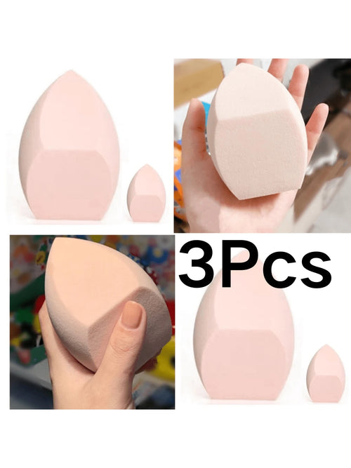 3Pcs Oversized Makeup Sponges, Giant Makeup Blenders, Hydrophilic Material Expand In Water, Quick Makeup Application, Soft On Skin, Ideal For Foundation, Reusable With No Shedding, High Density & Boun