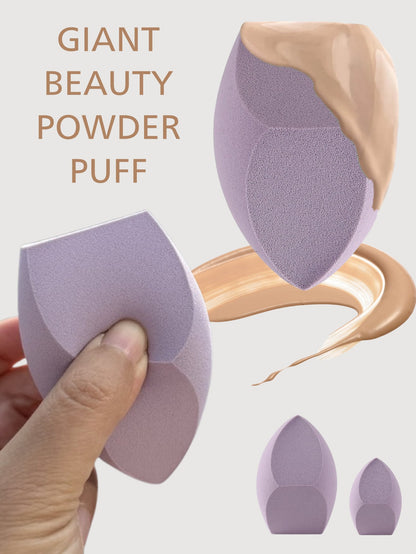 3Pcs Oversized Makeup Sponges, Giant Makeup Blenders, Hydrophilic Material Expand In Water, Quick Makeup Application, Soft On Skin, Ideal For Foundation, Reusable With No Shedding, High Density & Boun
