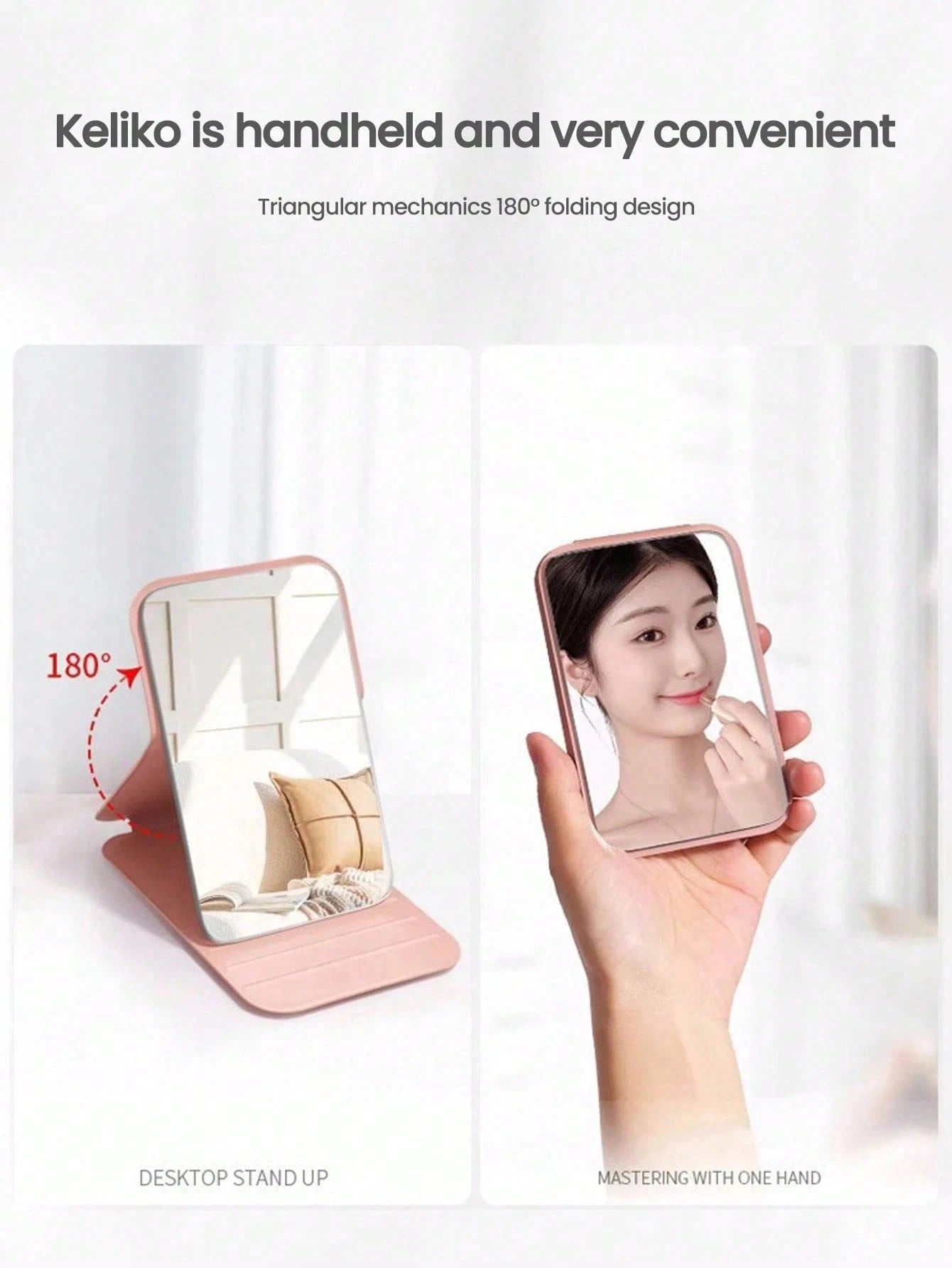 3pcs Portable Foldable Makeup Mirror, PU Leather Compact Mirror, Suitable As Gift, Travel Essential, Cosmetic Necessity, Easy To Store, Ideal For Birthday, Graduation, Halloween, Christmas Gifts (3/2