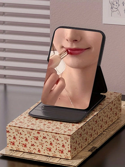 3pcs Portable Foldable Makeup Mirror, PU Leather Compact Mirror, Suitable As Gift, Travel Essential, Cosmetic Necessity, Easy To Store, Ideal For Birthday, Graduation, Halloween, Christmas Gifts (3/2