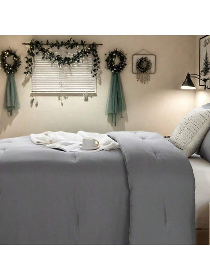 3pieces(Full/Queen/King)Lightweight Solid Comforter Set For All Seasons,Twin(2 Pieces),Soft & Breathable Bed In A Bag Set For Student/Friends/Colleage,A Cloud-Like Sleeping Space All Year Round,Spring